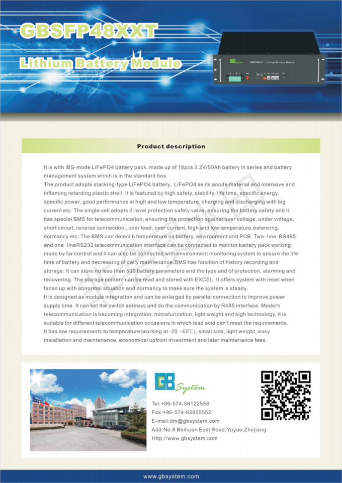 Ersatzbatterien 48V20Ah, Lithium-Eisen-Telekommunikations-Batterie der Telekommunikations-LiFePO4 0