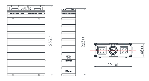 Batterie des Hauptleitungsträger-Verbindungsstück-48v 100ah Lifep04 2 Jahre Garantie- 2