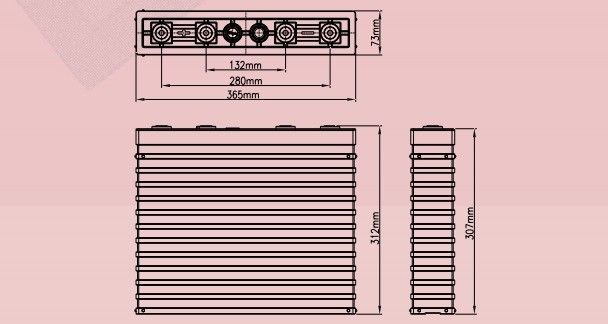 Batterie-Satz der hohen Kapazitäts-LiFePO4 12V 400Ah für Ausgitter-Solarenergie-System 2